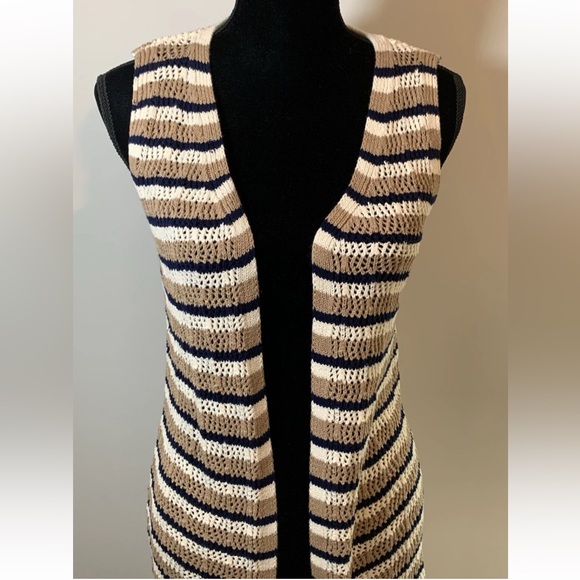 NWT Vigoss Womens MED Crochet Pointelle Knit Cardigan Sweater Cottagecore Boho - Picture 2 of 12